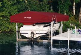 Pier Pleasure Canopies for your boat lift.