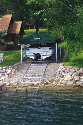 Pier Pleasure Canopies for your on-shore boat lift.